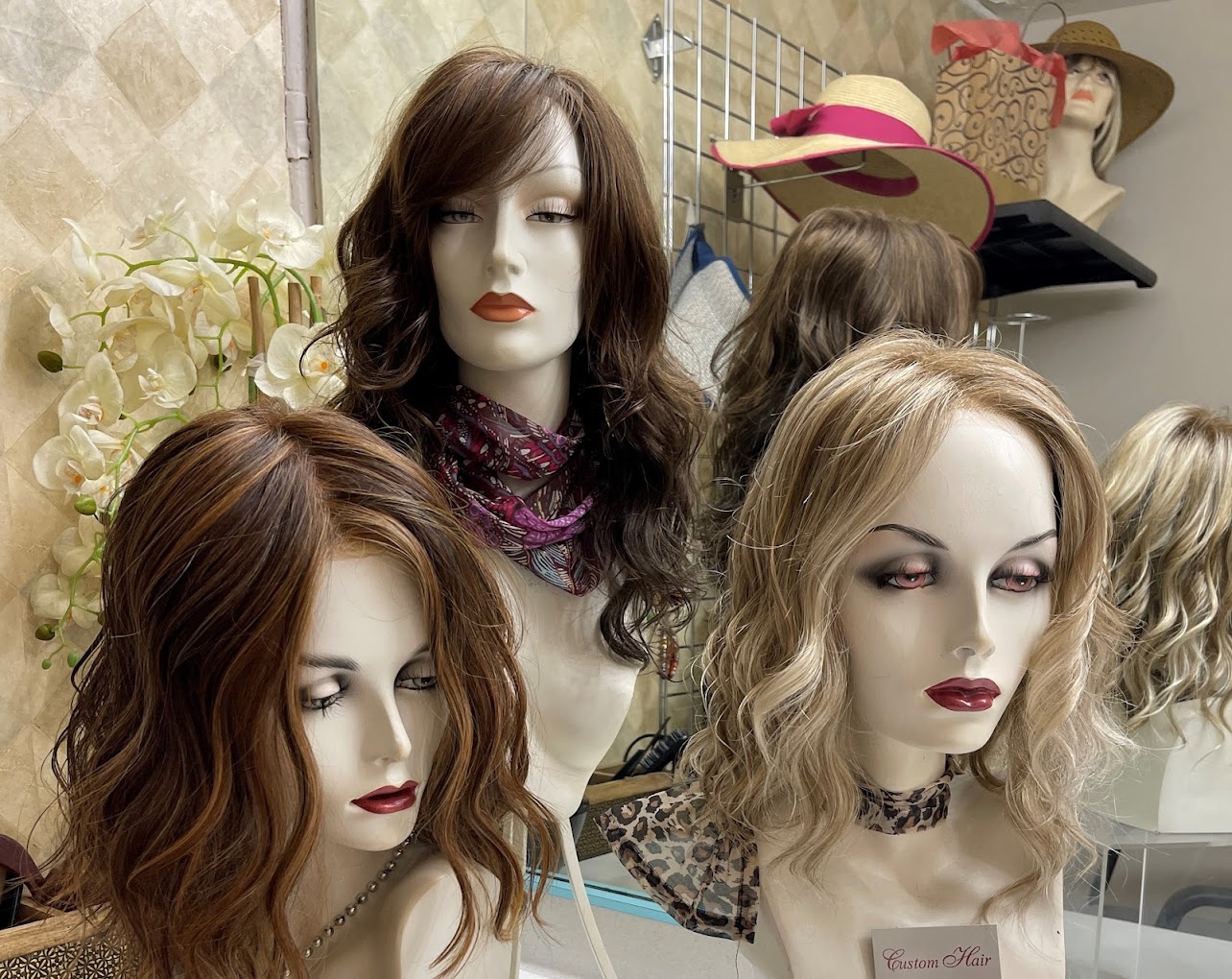 Human Hair Synthetic Wigs Custom Hair